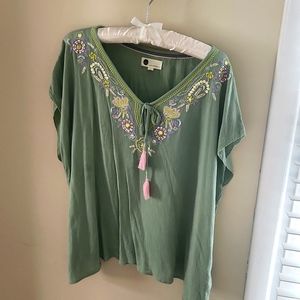 Anthropologie, Loved by Anthropologie, XS Green Blouse